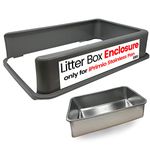 iPrimio Cat Litter Box Enclosure Stainless Steel Litter Box - Litter PAN is NOT Included. Patent Pending