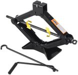 Scissor Jack for Car, Heavy-Duty 2-Ton (4409 lbs) Tire Jack Kit for SUV and Auto, Portable Collapsible Steel Scissor Lift Jack with Crank Handle (Black)