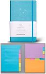 Cyan Undated 90 Day Planner - Daily Planner with Classic Sticky Notes by Panda Planner - Organizer Planner and Sticky Notes for Productivity