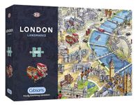 London Landmarks | 1000 Piece Jigsaw Puzzle | London Map Puzzle | Sustainable Puzzle for Adults | Premium 100% Recycled Board | Great Gift for Adults | Gibsons Games