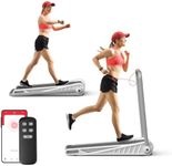 ADVWIN Walking Pad Treadmill, Electric Folding Walking Treadmill Max 8 km/h, Fixed Incline 5°, Walking & Running Exercise Machine Fitness Equipment for Home Gym Office, Silver