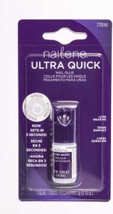 Nailene Ultra-Quick Nail Glue, Clear, 3g – Fast Drying Adhesive