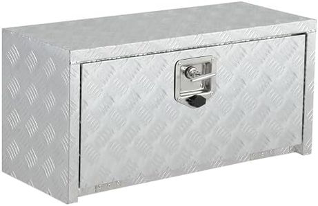 Garvee 30 Inch Heavy Duty Aluminum Tool Underbody Box, Waterproof Square Truck Storage Organizer Chest for Pick Up Truck Bed, Rv Trailer (30" X 12" X 14" - Sliver)