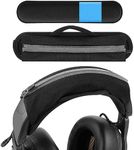 Geekria Large Hook and Loop Headband Cover + Headband Pad Set/Headband Protector with Zipper No Tool Needed, Compatible with Corsair, JBL, Logitech, Razer, Sennheiser, Turtle Beach (Cooling-Gel)