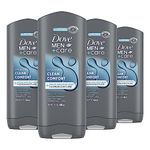 Dove Men+Care Body + Face Wash, Clean Comfort, Hydrating with 24hr Nourishing Micromoisture Technology, 400ml, Pack of 4