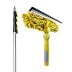 DOCAZOO Squeegee Window Cleaner - Window Washing Cleaning Kit/Window Squeegee Extendable (Dual Rotation Pivot and 30 ft Telescopic Extension Pole)