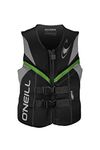 O'Neill Wetsuits Men's Reactor USCG Life Vest, Black/Lunar/Dayglo, 3X-Large