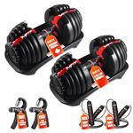 IMFit Adjustable Dumbbell Set (5 - 52.5 lbs) Single/ Pair(Set of 2) with Free Hand Grip | 15 Adjustable Weight Settings (Colour-Black) IMFit 2026 AIO Dumbbells (1.65lbs - 30/52/85lbs) Barbell, Kettlebells, Push up Stand (Colour-Grey) | Space Efficient Compact Design, Easily Switch Exercises | Dumbbells Set for Fitness & Home Gym, Poids Ajustable, Haltere Ajustable Alteres Poids (Black, Dumbbell Pair)