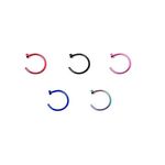 BodyJewelryOnline Adult 18ga-5/16(8mm) Nose Hoop Rings - 316L Surgical Steel (Multi-Color)