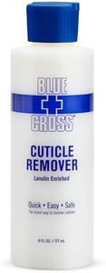 Blue Cross Cuticle Remover Liquid, Cuticle Softener for Nails, Professional Nail + Cuticle Care with Lanolin for Brittle Nails, Hang Nails, Hydrating, Moisturizing, Dry Cuticles, Made in USA, 6oz