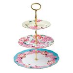 Royal Albert - Miranda Kerr 3 Tier Cake Stand - Vintage Afternoon Tea Serving Plates - Made from Fine Bone China - Butterfly & Floral Pattern