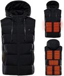 Shuanghao Heated Vest Heated Vest Heat Jacket for Men Women Winter Heating Vest Lightweight Washable USB Connection 3 Adjustable Temperature for Heated Heating Vest, 2025A-Black, M