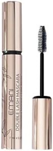 Emani Double Lash Organic Volumizing Mascara + Lash Growth Serum - Non-Clumping & Smudge-Free, Safe for Sensitive Eyes, Paraben and Cruelty Free, Vegan - 0.23 Fl Oz, Granite