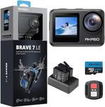 AKASO Brave 7 LE 4K30FPS 20MP WiFi Action Camera with Touch Screen EIS 2.0 Zoom Remote Control 131 Feet Waterproof Camera Support External Microphone with 64GB U3 MicroSDXC Memory Card