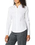 Calvin Klein Women's Long Sleeve Wrinkle Free Button Down Blouse, Bright White, 16