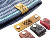 Personalized leather labels with Ri