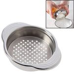 Keissco Stainless Steel Food Can Strainer Sieve Tuna Press Lid Oil Drainer Remover, Unique No-Mess Dishwasher Safe Design