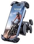 Lamicall Motorcycle Phone Holder Bike - Motorbike Phone Mount, Bike Phone Holder with Quick Release Handlebar Clamp for iPhone 15 14 Pro Max Plus, 13 12 11 Pro Max Mini, Xs XR X, SE, 4.7-6.8” Phone