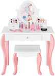 Costzon Kids Vanity Set with Mirror