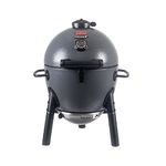 Char-Griller® AKORN® Jr. Portable Kamado Charcoal Grill and Smoker with Cast Iron Grates and Locking Lid with 155 Cooking Square Inches in Ash, Model E86714