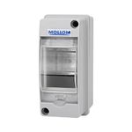 MOLLOM 2 Way Circuit Breaker MCB Distribution Protection Box with DIN Rail, IP65 Waterproof,for Indoor and Outdoor