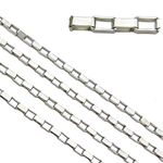 33ft 3MM Width Stainless Steel Box Chains Findings for Jewelry Making &DIY (SC-1016-C)