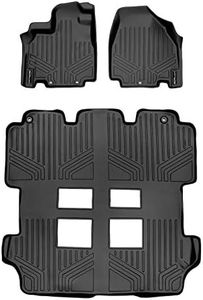 MAXFLOORMAT Floor Mats for Honda Odyssey (2011-2017) (3 Row Set) (Black)