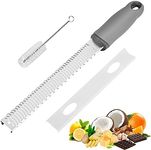 Smithcraft Kitchen Cheese Grater 18/8 Stainless Steel Grater Slicer for Vegetable, Ginger, Garlic, Nutmeg, Chocolate, Vegetables, Fruits Razor Sharp Blade -Narrow Color Grey