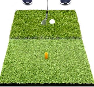 SAPLIZE 58x40cm Faltbare Golfschlagmatte, 2-in-1 Golfrasenmatte, Rough und Fairway zum Schlagen, Chippen und Putten Golfübungs- und Trainingsmatte für Indoor/Outdoor