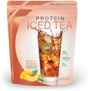 CHIKE ChikePeach Fusion Protein Iced Tea, 15g Protein, 100mg Caffeine, 0g Sugar, Keto Friendly and Gluten Free, 14 Servings (10.1 Ounce)