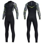 Dive Skins for Women Men Full Body Swimsuit Rash Guard Scuba Skin Thin Wetsuit, One Piece Long Sleeve Quick Dry Diving Skin UV Protection Surfing Spandex Wet Suit for Water Sport (3XL, Men Black)