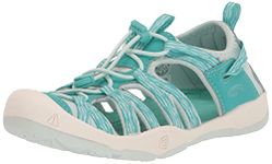 Keen Unisex Kids Moxie Closed Toe Casual Sandal, Waterfall Blue Glass, 3 UK