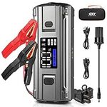 Cxy T13 1500A Jump Starters, 65W In/Out Fast Charging 12V Car Battery Jump Starter Pack for Up To 7L Petrol or 4.5L Diesel Engines, Portable Power Bank Charger with LCD Screen for Laptop Charging