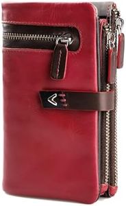 Lavalen® Portafoglio Donna Pelle Vera - Portamonete Donna Grande con Sistema Antifurto RFID - Porta Carte Gentile Fatto a Mano - Porta Tessere Donna - Regalo Donna Perfetto.