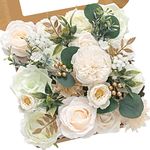 Serwalin Artificial Flowers White Flowers Fake Wedding Flowers Cake Flowers for Wedding Bouquets Bridal Shower Centerpieces Floral Arrangements Party Fall Decor