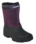 Adults Waterproof Sole Fur Lined Rain Snow Ski Mucker Boots Size 3-8 (UK5, Purple Zip)