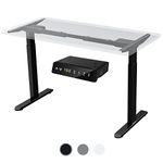 AIMEZO Dual Motor Electric Stand Up Desk Frame Ergonomic Standing Desk Frame with Adjustable Height and Length Motorized Sit Stand Computer Desk with 3 Memory Settings/USB Interface