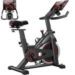 CURSOR FITNESS Exercise Bike, Stationary Indoor Cycling Bike for Home Workout, Low Noise, Adjustable Handlebars, Extra Comfort Seat