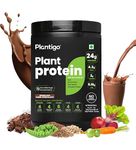 Plantigo Clean Plant Protein Powder | No Preservatives, No Banned Substances |Super Protein Blend- Pea, Brown Rice, Flax, Pumpkin 21SuperFoods Vegan Protein For Men, Women (Brazilian Chocolate - 1 Kg)
