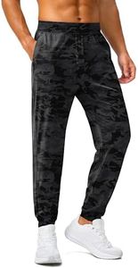 Soothfeel Men's Joggers with Zipper Pockets Golf Joggers Lightweight Sweatpants Athletic Workout Pants for Men Track 30" (Grey Camo, XL)