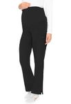 Med Couture Women's Knit Waist Maternity Scrub Pant, Black, X-Small Petite