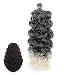 Traziewell Curly Braiding Hair Extensions High Temperature Fiber Synthetic Crochet Wave Hair Extension for Black Women Ladies Afro Fluffy Hairpieces 1127