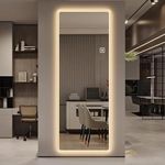 Quality Glass Anti Fog Bathroom LED Mirror with Touch Sensor, 3 Light Colors, Full-Length Wall Mount, Rectangular – Model AFLED-315 (24 x 48 Inch)
