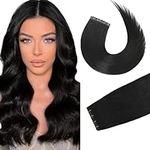 Tape in Remy Hair Extensions 1B Nat