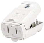 Leviton 102-WP 15 Amp, 125 Volt, Cord outlet, Polarized, Non-Grounding, White