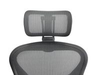 ERGOKING Headrest For Office Chair - Office Chair Headrest Attachment Compatible With Herman Miller Aeron Remastered Fully Adjustable Height & Tilt, Removable Coat Hanger Graphite Frame, Graphite Mesh