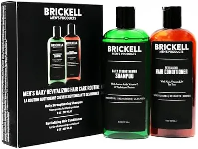 Brickell Men's Daily Revitalizing Hair Care Routine, Shampoo and Conditioner Set For Men, Mint and Tea Tree Oil Shampoo, Strength and Volume Enhancing Conditioner, Natural and Organic, Gift Set