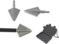 ZSHJGJR Archery Arrowhead Broadheads Metal Target Arrow Point For Outdoor Hunting DIY Arrows 6Pcs (6pcs + box)