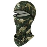 Dinosaurs Kids Balaclava Windproof Ski Face Warmer Neck Warmer for Boys Girls (ArmyGreen)