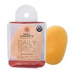 Daily Concepts Daily Konjac Sponge Tumeric to Regenerate and Hydrate Your Facial Skin,Soft and Gentle Texture Suitable for All Skin Types 23g